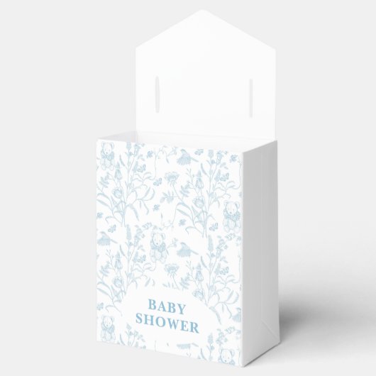 Blue Toile Beer Baby shower Boy Bedankdoosjes