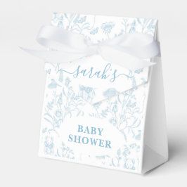 Blue Toile Beer Baby shower Boy Bedankdoosjes