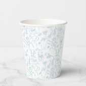 Blue Toile Beer Baby shower Boy Papieren Bekers (Achterkant)