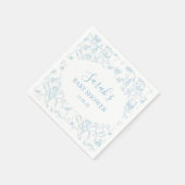 Blue Toile Beer Baby shower Boy Servet (Hoek)