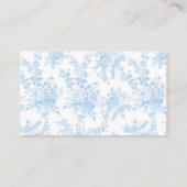 Blue Toile Bow Stropdas Baby Boy Douche Luier Raff Informatiekaartje (Achterkant)