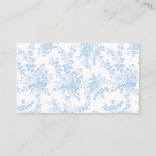 Blue Toile Bow Stropdas Baby Boy Douche Luier Raff Informatiekaartje (Achterkant)