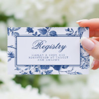 Blue Toile Chinoiserie Vrijgezellenfeest Registry