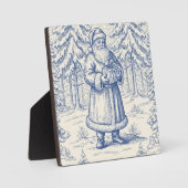 Blue Toile Christmas  Fotoplaat (Voorkant)
