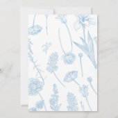 Blue Toile de Jouy Baby in Bloom Baby shower 2 Kaart (Achterkant)