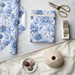 Blue Toile de Jouy Cadeaupapier