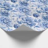 Blue Toile de Jouy Cadeaupapier (Hoek)