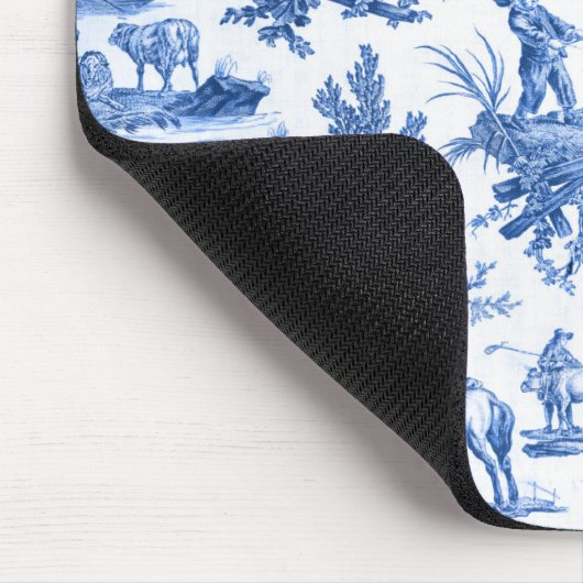 Blue Toile de Jouy Muismat (Hoek)