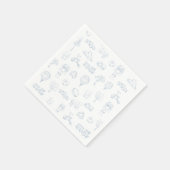 Blue Toile De Jouy Nursery Baby shower Servet (Hoek)