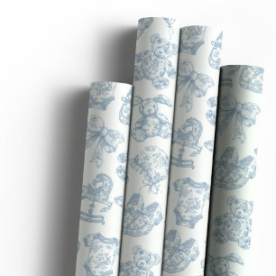 Blue Toile de Jouy Nursery Cadeaupapier