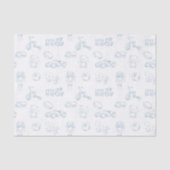 Blue Toile de Jouy  Nursery Tissuepapier (Voorkant)