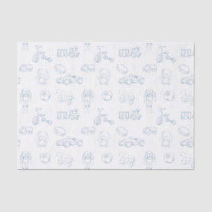 Blue Toile de Jouy Nursery Tissuepapier