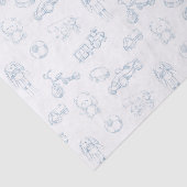 Blue Toile de Jouy Nursery Tissuepapier (Detail)