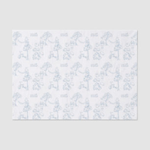 Blue Toile de Jouy Nursery Tissuepapier