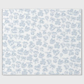Blue Toile de Jouy Nursery Wrapping Paper Cadeaupapier (Vlak)