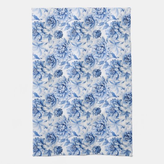 Blue Toile de Jouy Theedoek (Verticaal)