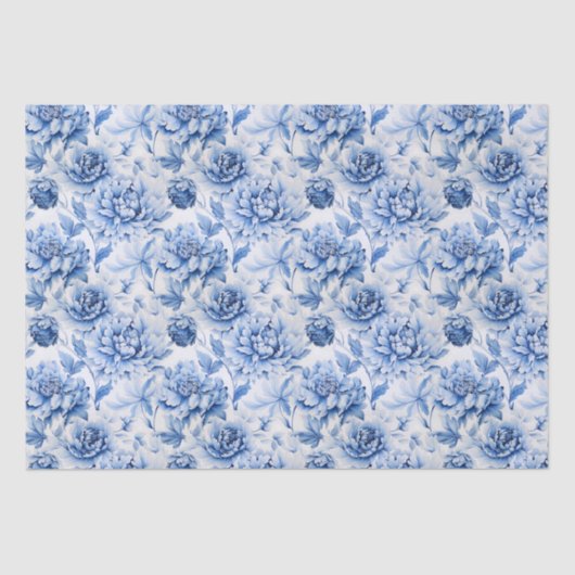 Blue Toile de Jouy Tissuepapier (Voorkant)