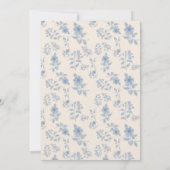 Blue Toile Easter Baby shower Kaart (Achterkant)