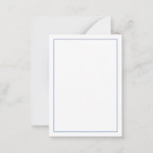 Blue Toile Floral Beach Dolfijn Gepersonaliseerd Notitiekaartje (Achterkant)