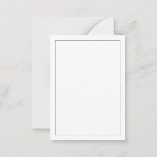 Blue Toile Floral Beach Dolfijn Gepersonaliseerd Notitiekaartje (Achterkant)