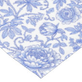 Blue Toile Floral Pattern Classic Botanical Tafelkleed (Gekanteld)