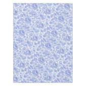 Blue Toile Floral Pattern Classic Botanical Tafelkleed (Voorkant)