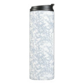Blue Toile Floral with Script Personalization Thermosbeker (Gedraaid links)