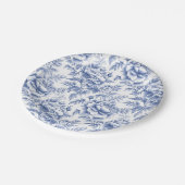 Blue Toile Flower Doop Papier Bord (Gekanteld)