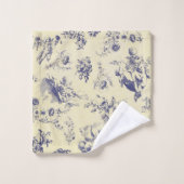 Blue Toile French Country Cherub Pattern Bad Handdoek (Wasdoekje)