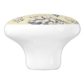 Blue Toile French Country Cherub Pattern Keramische Knop (Zijkant)