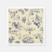 Blue Toile French Country Cherub Pattern Servetten (Voorkant)