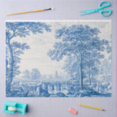 Blue Toile French Decoupage Artwork Tissuepapier (Craft)