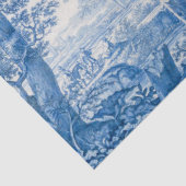 Blue Toile French Decoupage Artwork Tissuepapier (Detail)