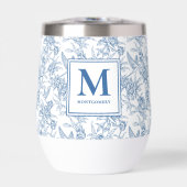 Blue Toile French Monogram Name (Voorkant)