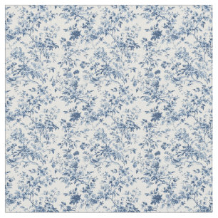 Blue Toile Garden Scene Stof