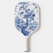 Blue Toile Jouy Gepersonaliseerde Pickleball Paddl Paddle (Achterkant)