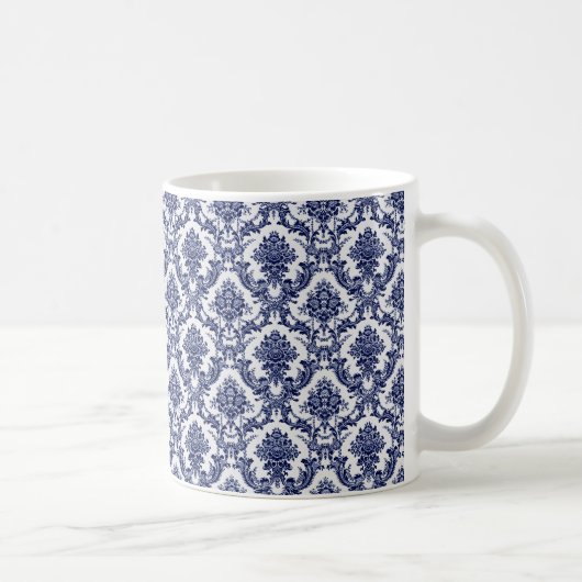 Blue Toile Koffiemok (Rechts)
