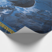 Blue Toile Lady French Cadeaupapier (Hoek)