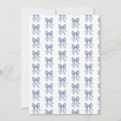 Blue Toile Layette Baby shower Kaart (Achterkant)