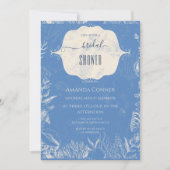 Blue toile oceaan thema Vrijgezellenfeest Kaart (Voorkant)