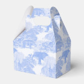 Blue Toile Oerwoud Animals Safari Chinoiserie Bedankdoosjes (Achterkant)