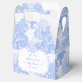 Blue Toile Oerwoud Animals Safari Chinoiserie Bedankdoosjes (Geopend)