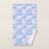 Blue Toile Oerwoud Animals Safari Chinoiserie Boy Bad Handdoek (Handdoek)