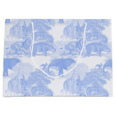 Blue Toile Oerwoud Animals Safari Chinoiserie Groot Cadeauzakje (Voorkant)