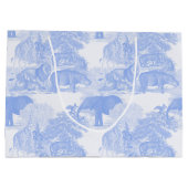 Blue Toile Oerwoud Animals Safari Chinoiserie Groot Cadeauzakje (Achterkant)