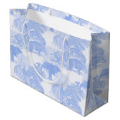 Blue Toile Oerwoud Animals Safari Chinoiserie Groot Cadeauzakje (Achterkant Gekanteld)