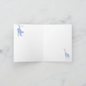 Blue Toile Oerwoud Animals Safari Chinoiserie Kaart (Binnen)