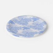 Blue Toile Oerwoud Animals Safari Chinoiserie Papieren Bordje (Gekanteld)