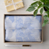 Blue Toile Oerwoud Animals Safari Chinoiserie Tissuepapier (Geschenk)