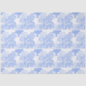 Blue Toile Oerwoud Animals Safari Chinoiserie Tissuepapier (Voorkant)